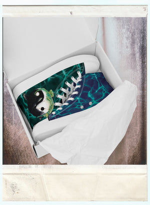 Yin Yang - Women’s High-Top Canvas Shoes