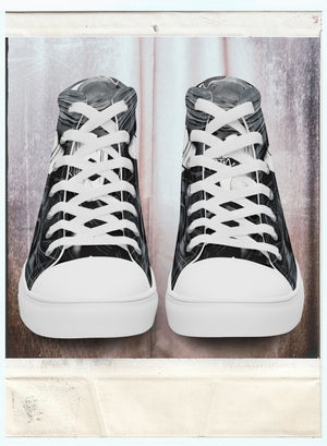 Fire (Noir) - Women’s High-Top Canvas Shoes