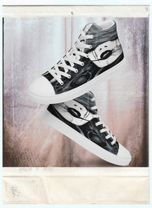 Fire (Noir) - Women’s High-Top Canvas Shoes