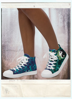 Yin Yang - Women’s High-Top Canvas Shoes