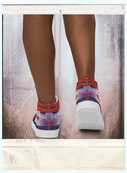 Fire - Women’s High-Top Canvas Shoes