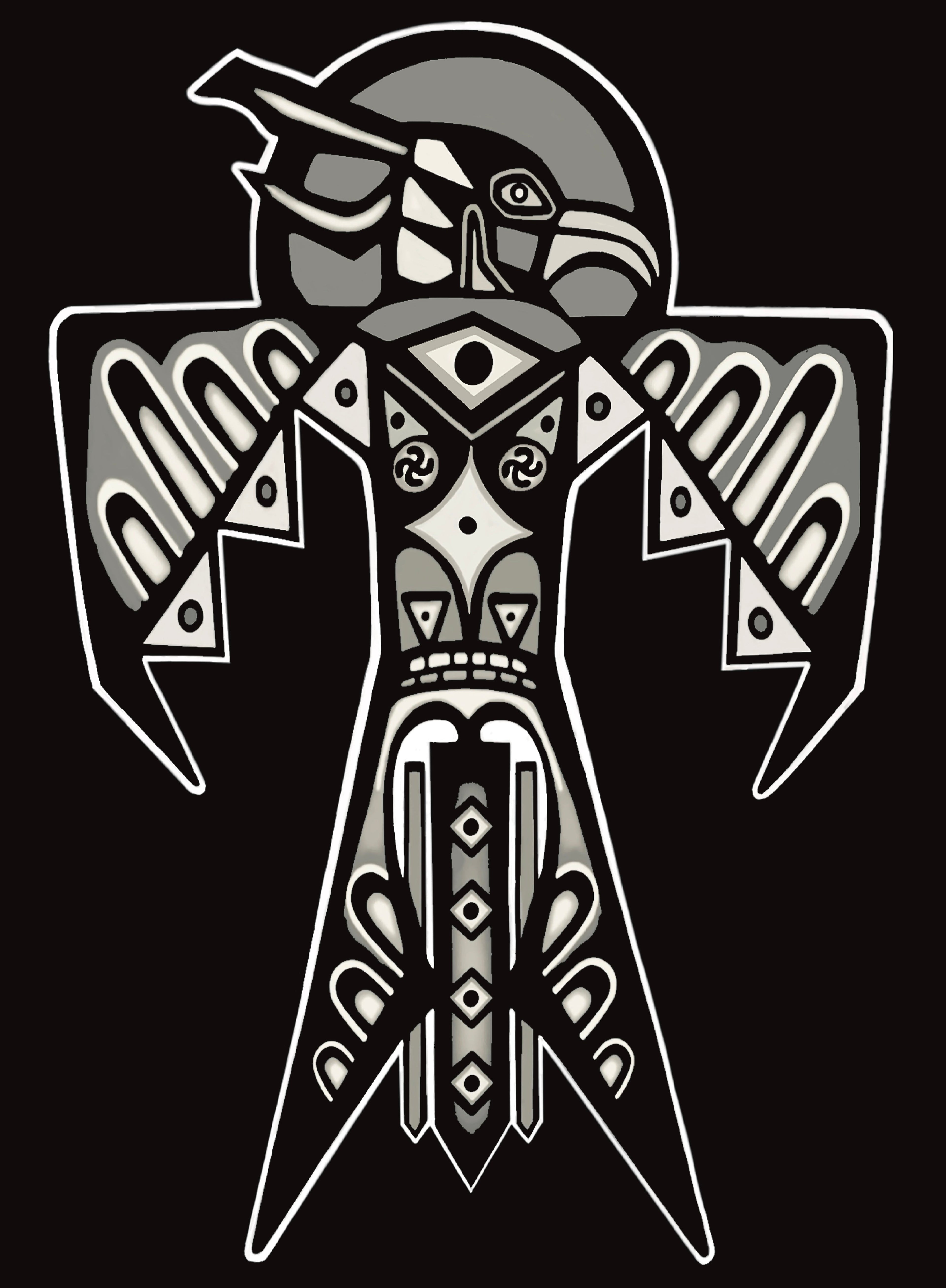 Thunderbird (Noir) Giclee Canvas Print