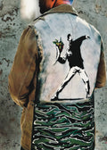 Rage, the Flower Thrower - Men's Cotton/Canvas Military Jacket