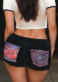 Red Butterfly + Black Dahlia - Vintage 100% Cotton Denim Shorts