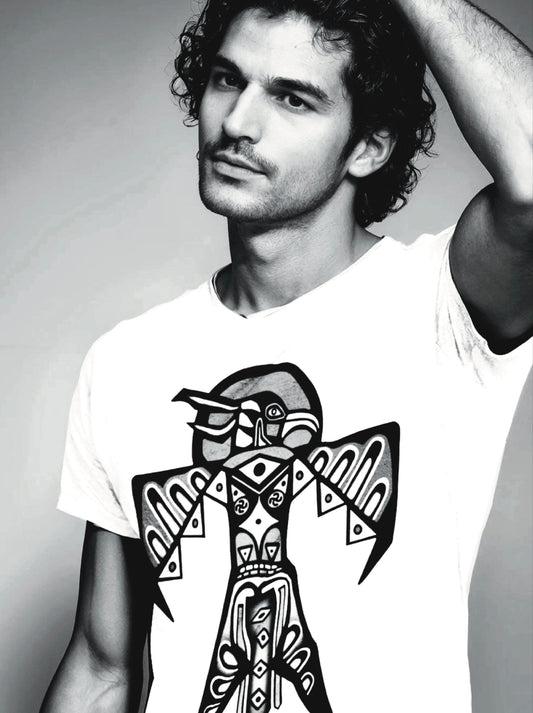 Thunderbird (Noir) - Unisex Short Sleeve V-Neck Tee