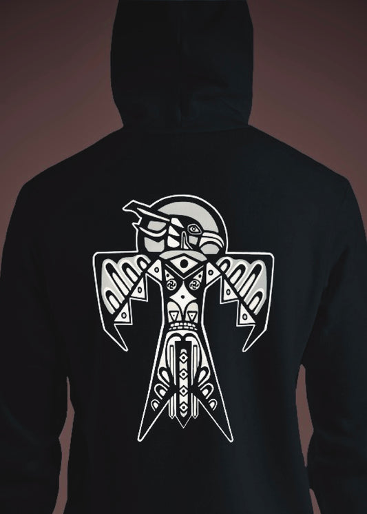 Thunderbird (Noir) - Overcast Black Hoodie