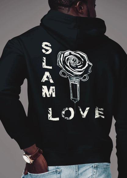 Slam Love (Noir) - Overcast Black Hoodie