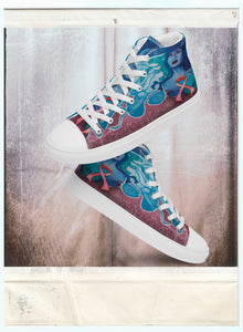 Pink Ribbon - Women’s High-Top Canvas Shoes