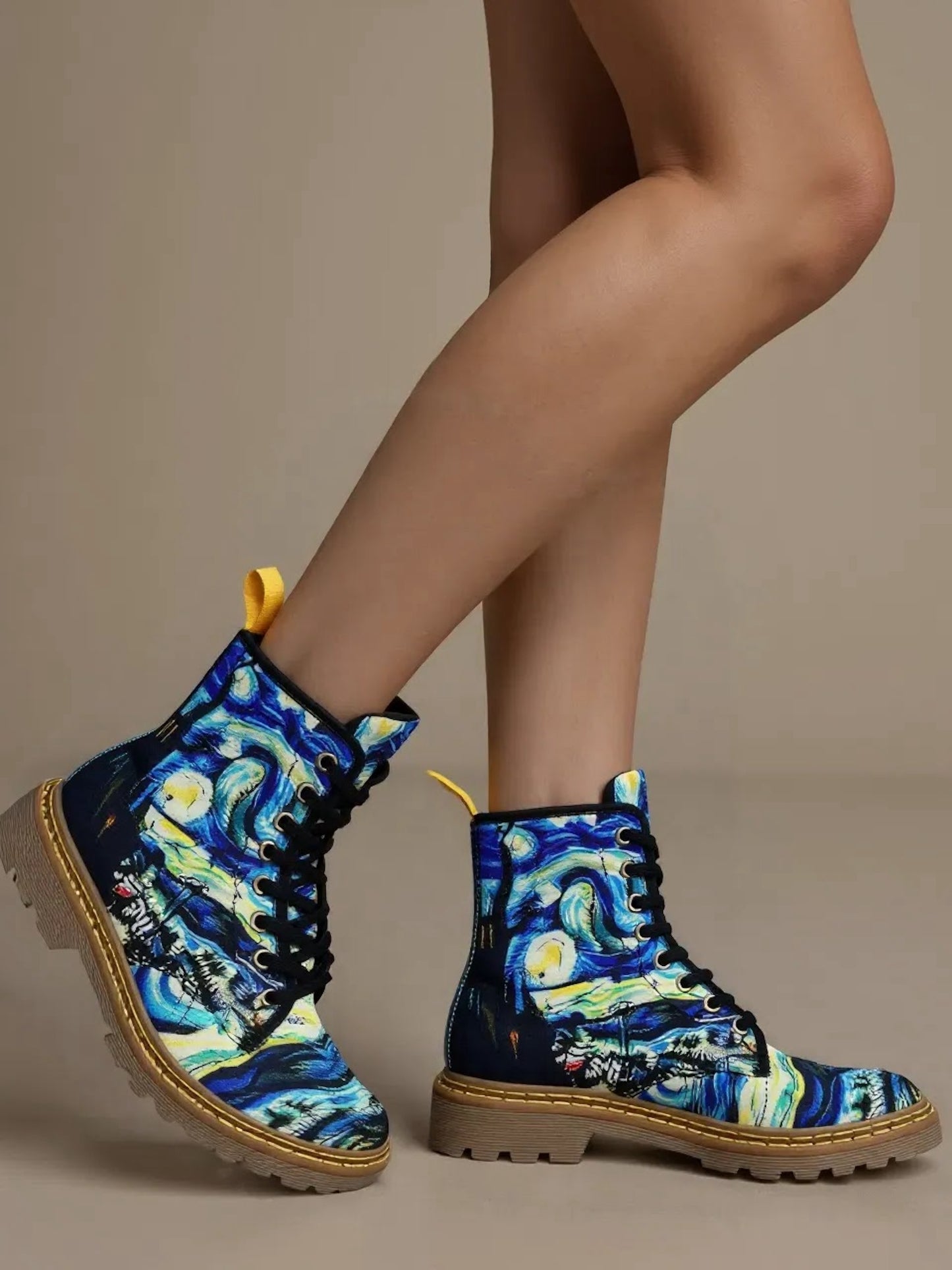 Starry Night - Art Boots for Women