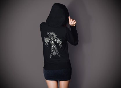 Thunderbird (Noir) - Overcast Black Hoodie