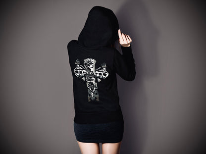 Eagle Totem (Noir) - Overcast Black Hoodie