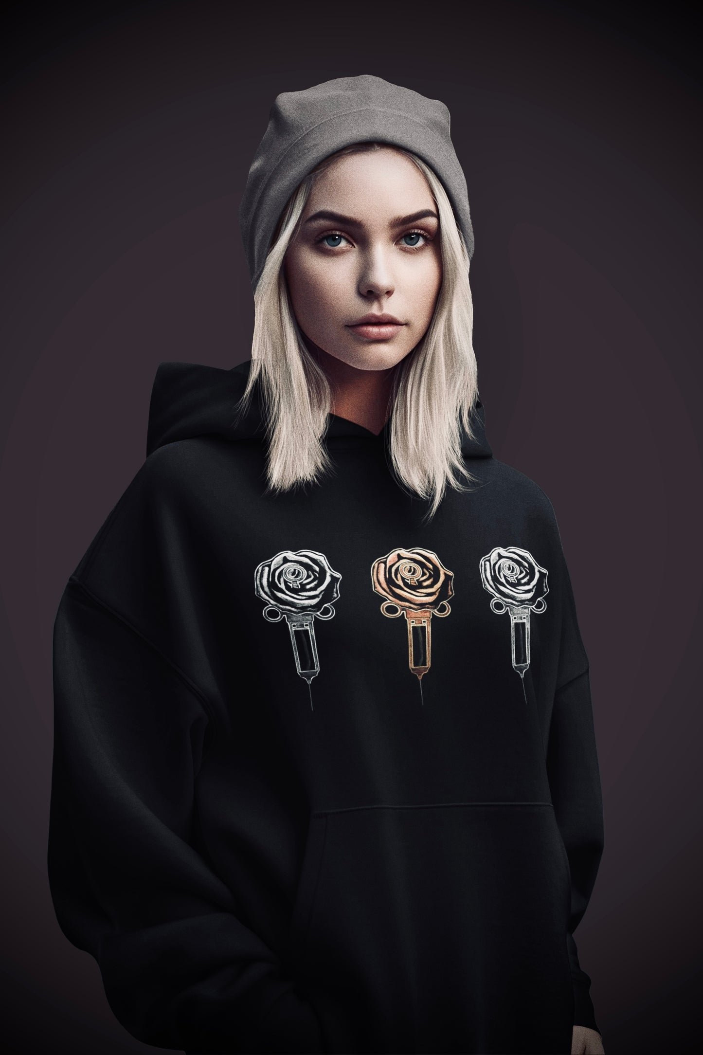 Slam Love (Gold 2) - Overcast Black Hoodie
