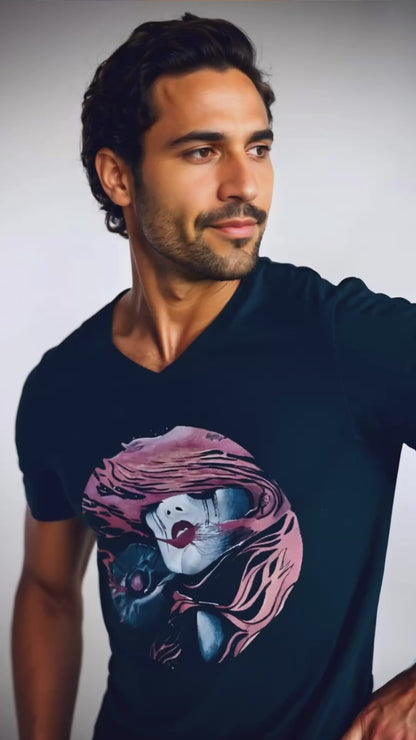 Fire - Unisex Short Sleeve V-Neck Tee