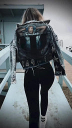5149.5 - Distressed + Cropped 100% Cotton Denim Jacket