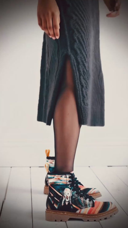 The Scream - Art Boots for Women