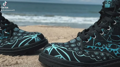 Buddha (Noir) - Art Boots for Women