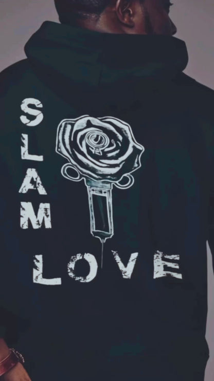 Slam Love (Noir) - Overcast Black Hoodie