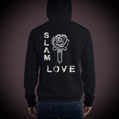 Slam Love (Noir) - Overcast Black Hoodie