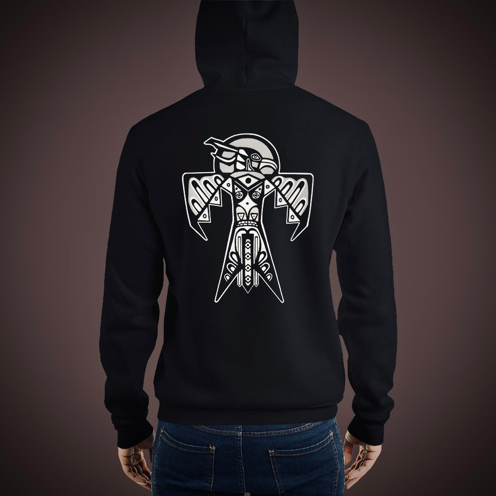 Thunderbird (Noir) - Overcast Black Hoodie