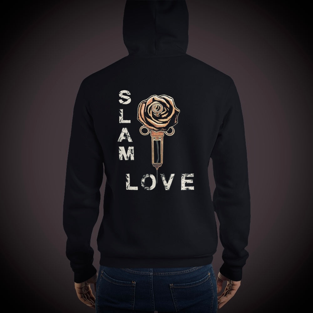 Slam Love (Gold 2) - Overcast Black Hoodie