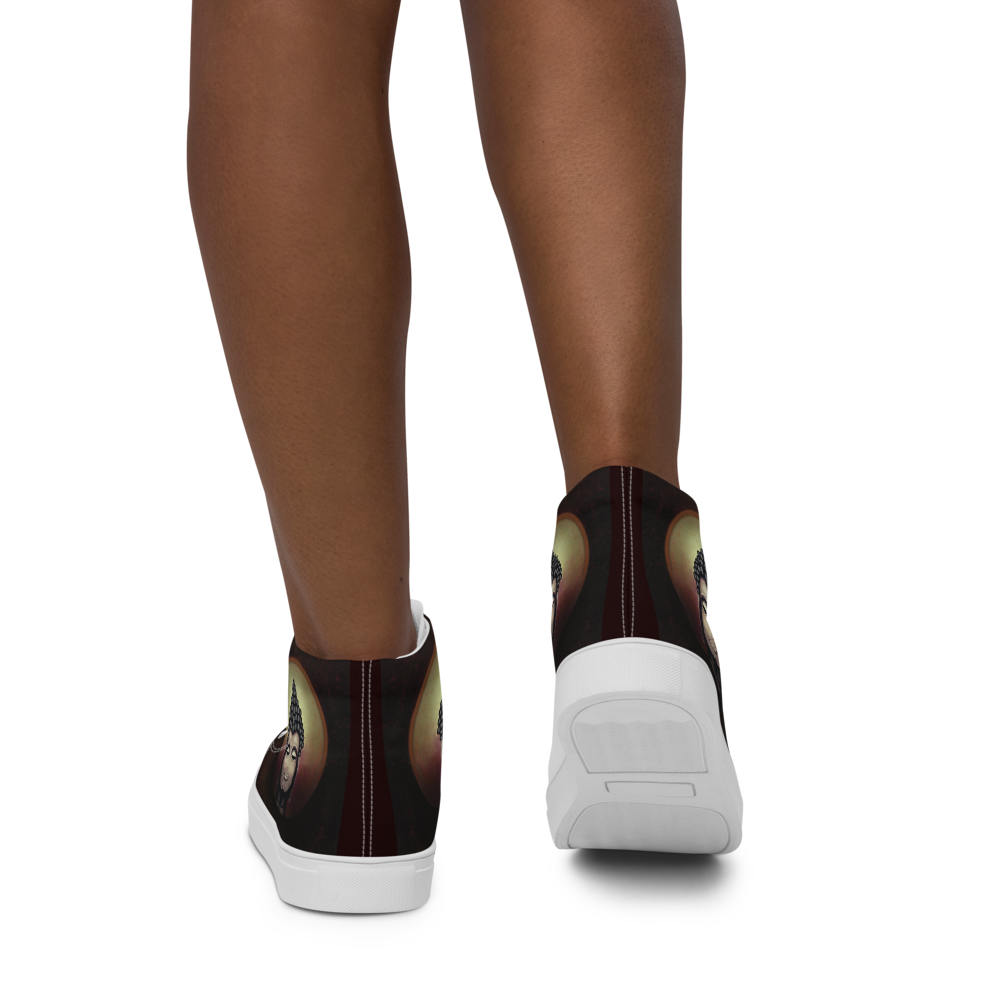 Buddha - Women’s High Top Canvas Shoes