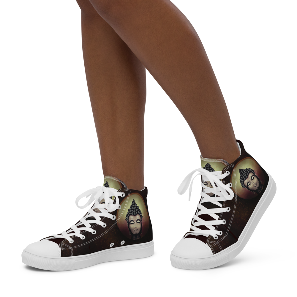 Buddha - Women’s High Top Canvas Shoes