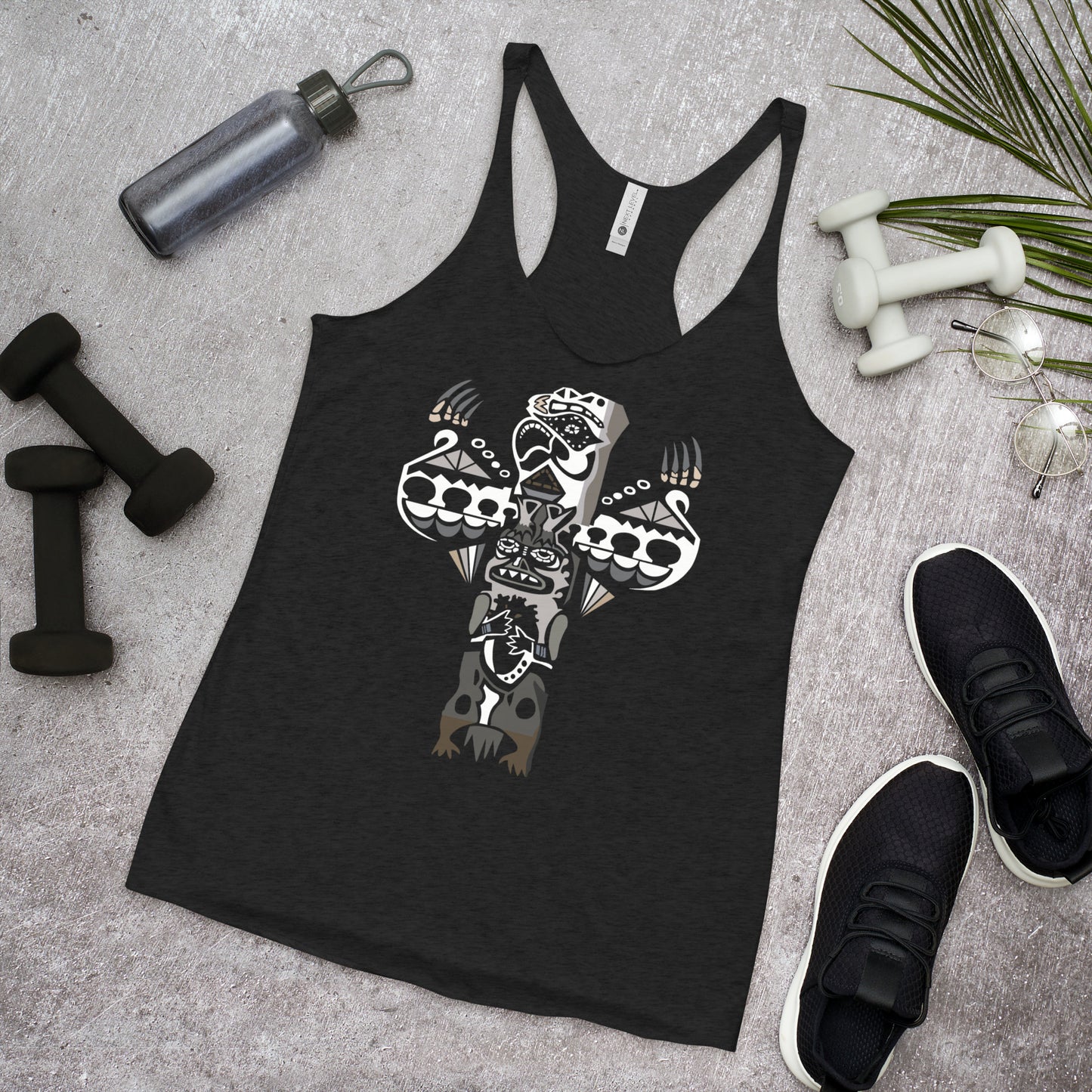 Eagle Totem (Noir) - Women's Racerback Tank - Vintage Black