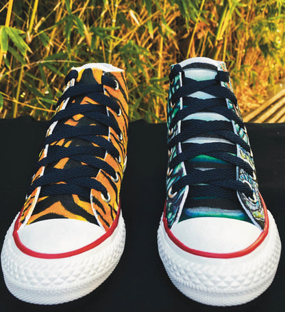 Tiger vs Dragon-Kids Converse High-Tops