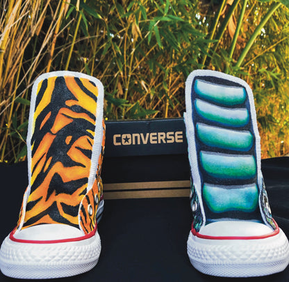 Tiger vs Dragon-Kids Converse High-Tops