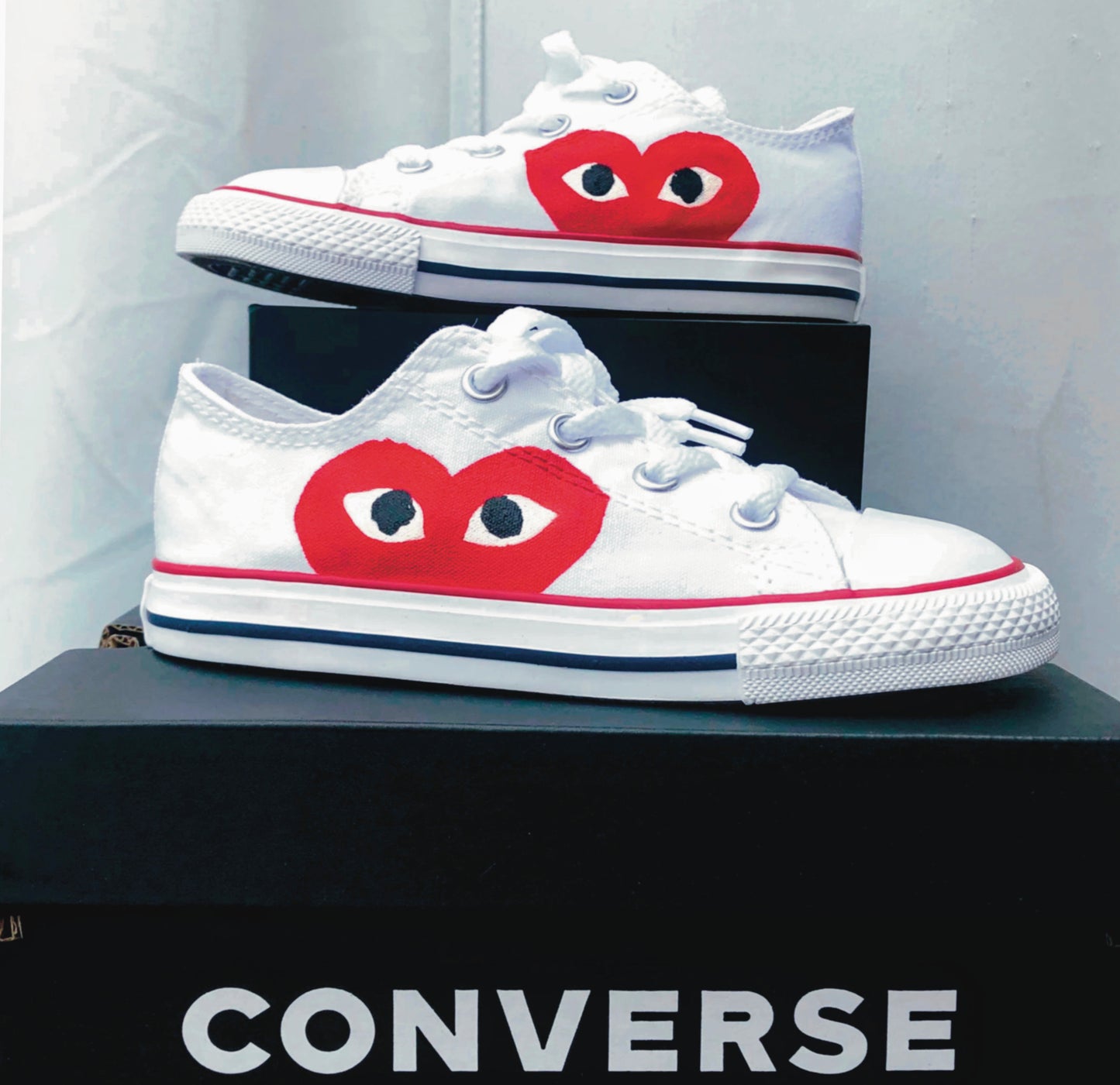 Comme des Garcons Play-Kids Converse Low-Tops