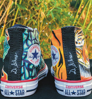 Tiger vs Dragon-Kids Converse Hi-Tops